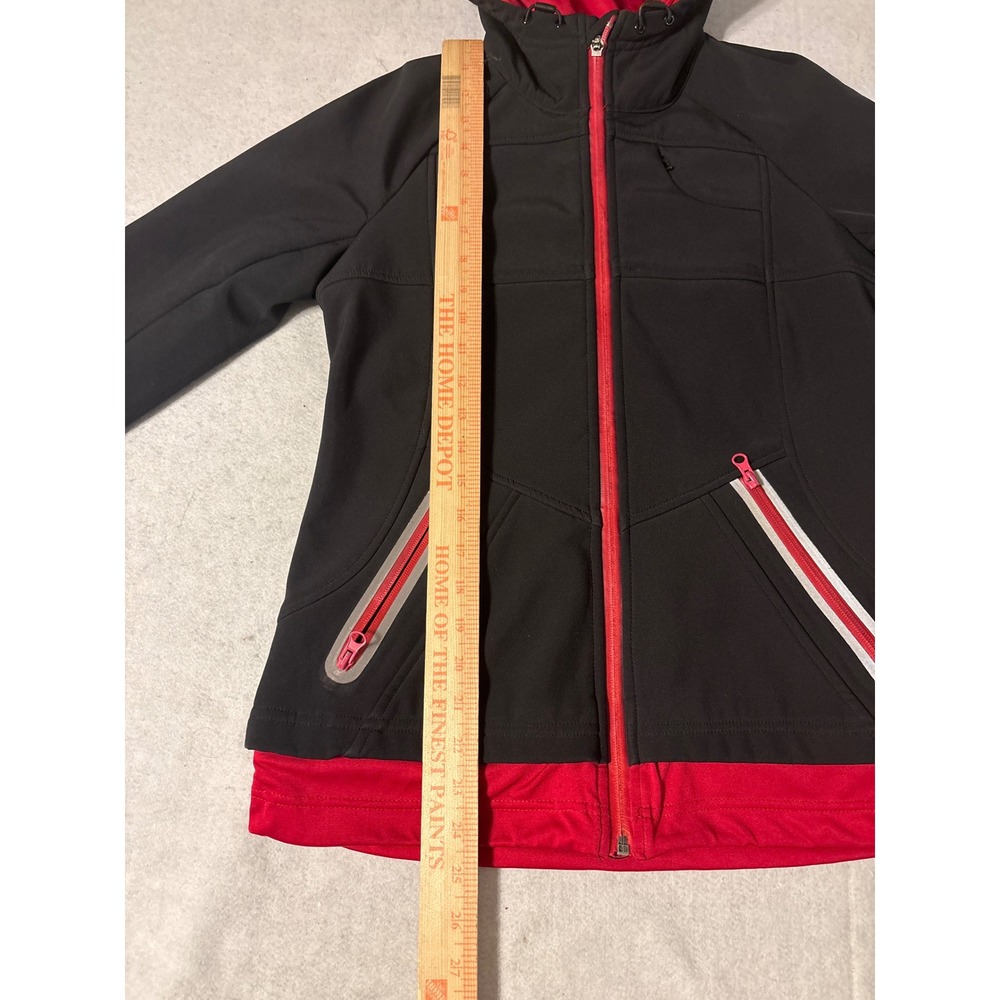 Athleta Softshell Jacket Womens Medium Black Red … - image 5